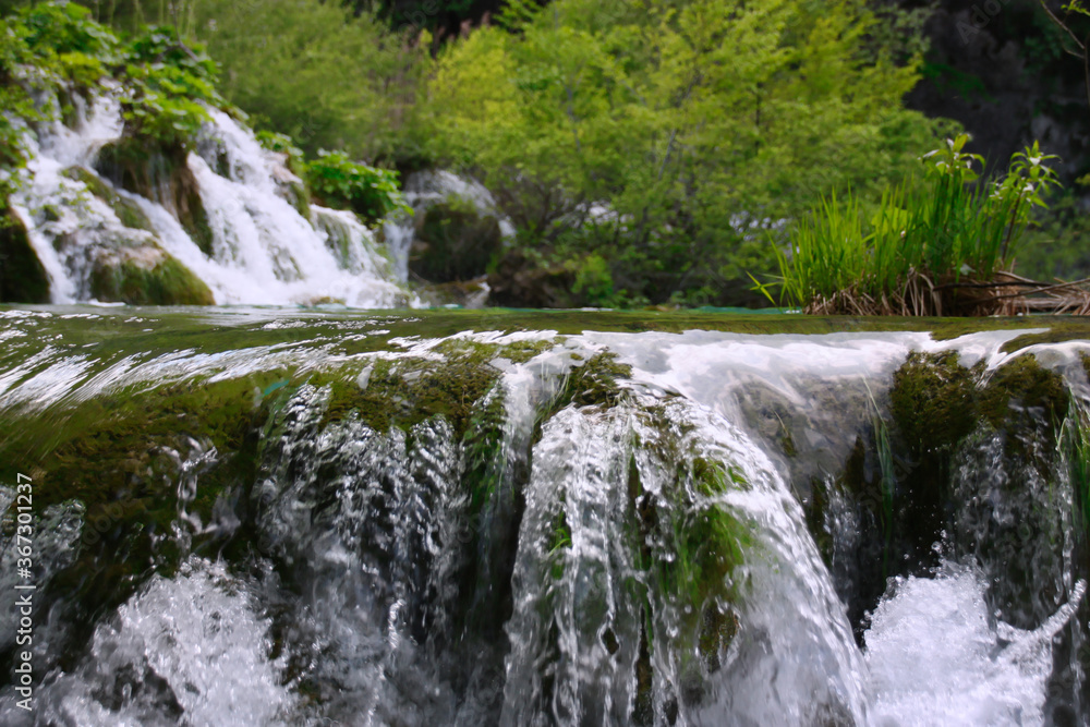 small waterfall in the national park plitvice small waterfall in the national park plitvice