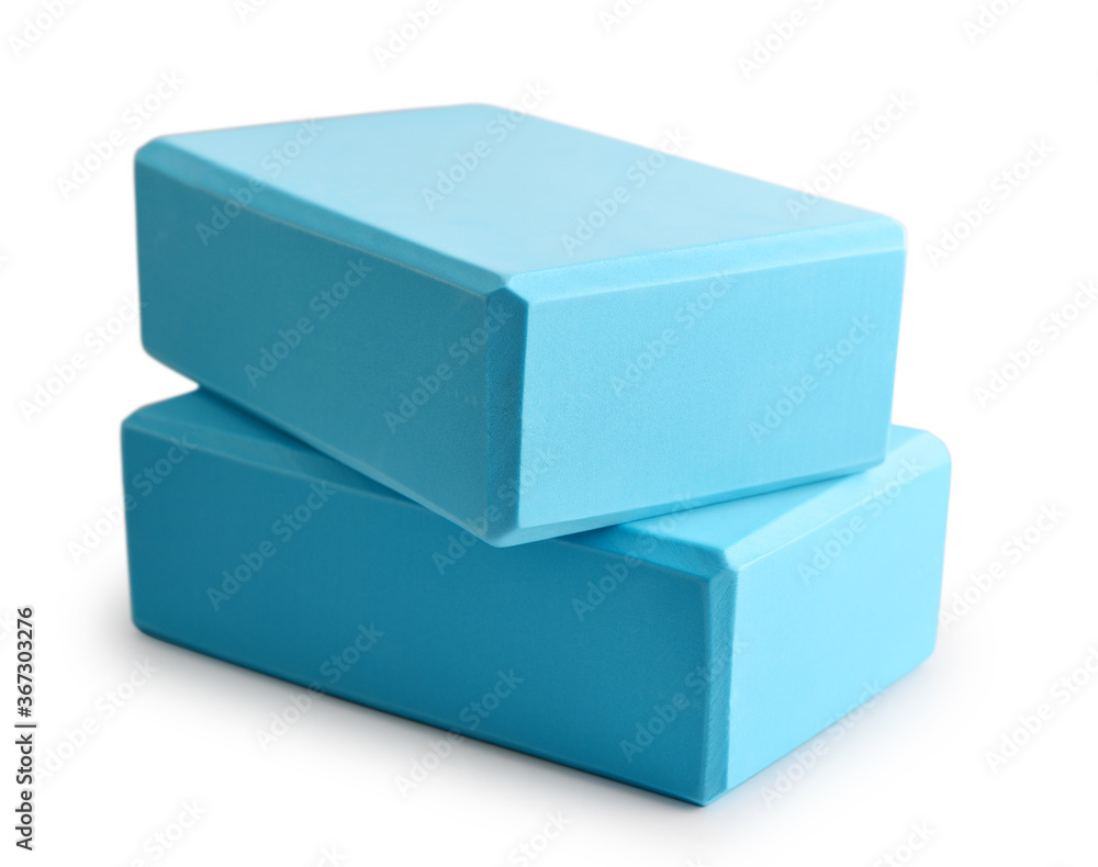 Fototapeta premium Two yoga blocks isolated