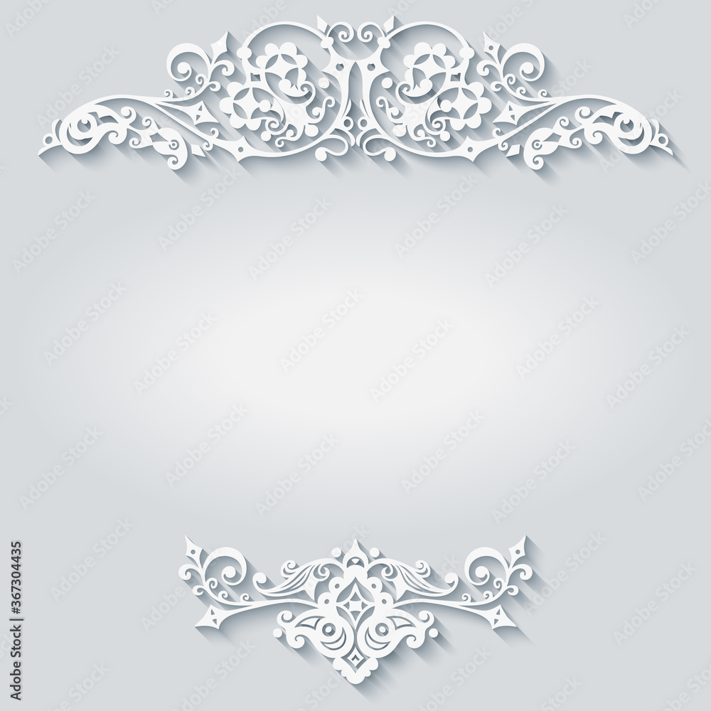 Vector modern volumetric floral elements Vector modern volumetric floral elements