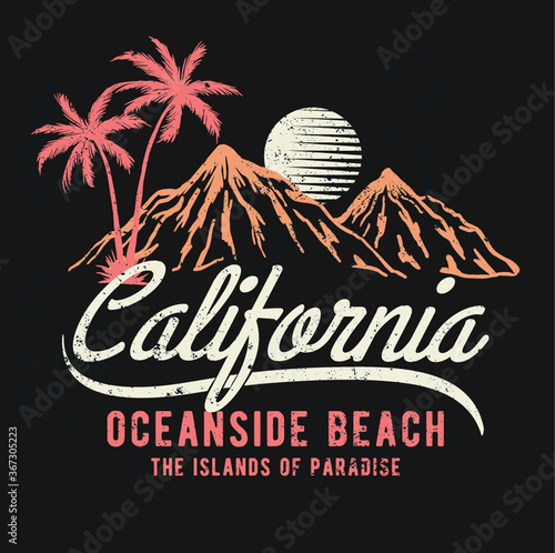 California vector illustration for t-shirt and other uses