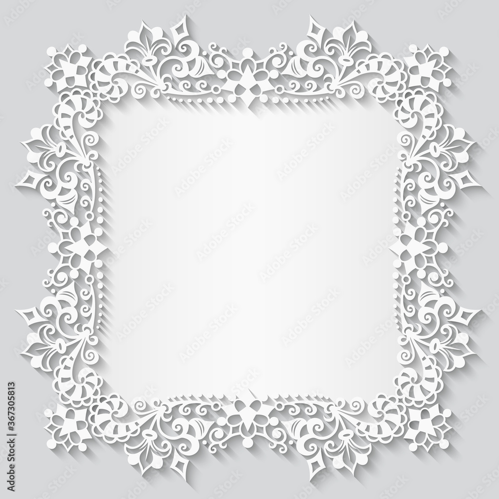 Fototapeta premium Vector abstract ornamental nature vintage frame.