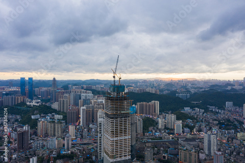 Obraz na płótnie New city under construction w salonie