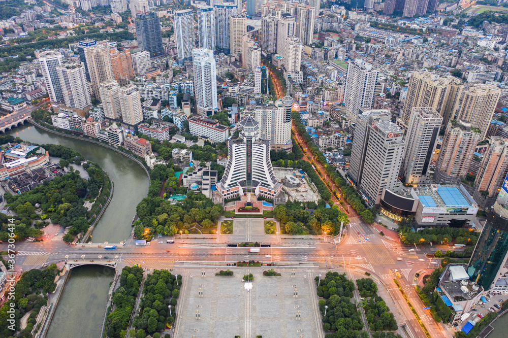 Aerial view of modern city