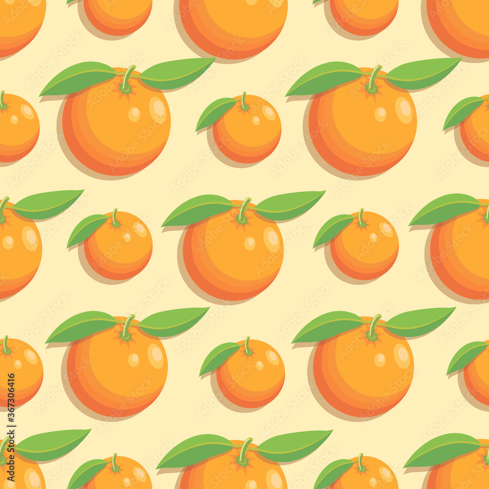 Orange pattern. Vector citrus background. Flat style. Design for textiles, packaging materials Orange pattern. Vector citrus background. Flat style. Design for textiles, packaging materials