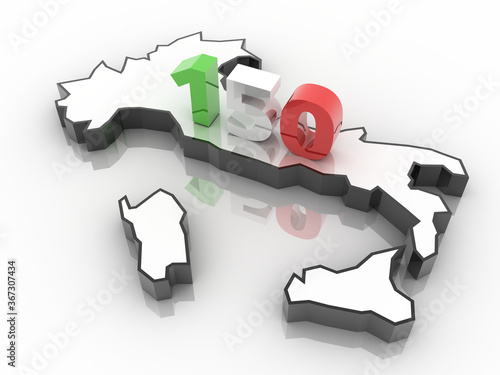 Italy politics and economy, 3d rendering photo