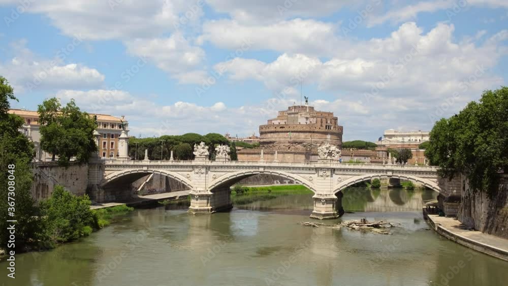 Ponte Vittorio Emanuele II bridge and Castel Sant Angelo in Rome, Italy Ponte Vittorio Emanuele II bridge and Castel Sant Angelo in Rome, Italy