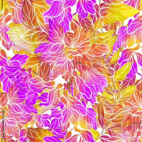 Meadow flowers seamless pattern.