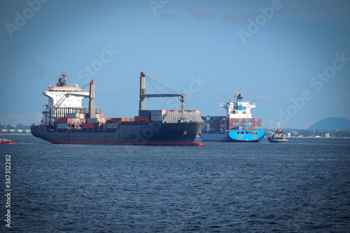 Offshore container ship for maritime export