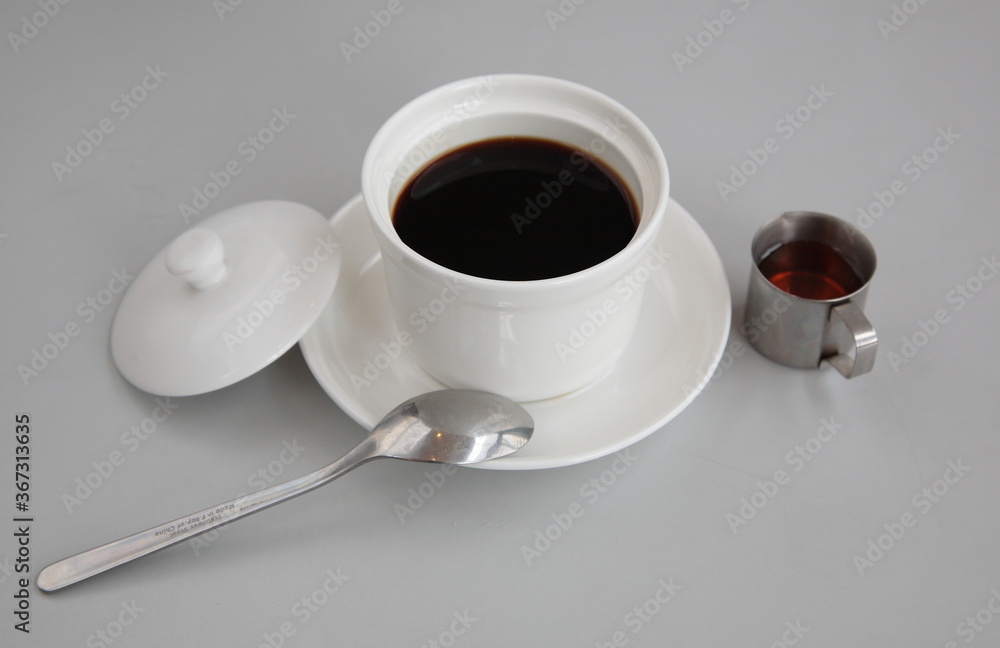 Close up of typical Chinese dessert Chinese herbal jelly also known as Tortoise Jelly or Turtle