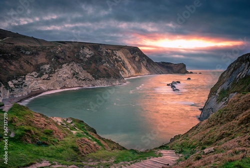 Man O'War Beach on the Jurassic Coast in Dorset, UK