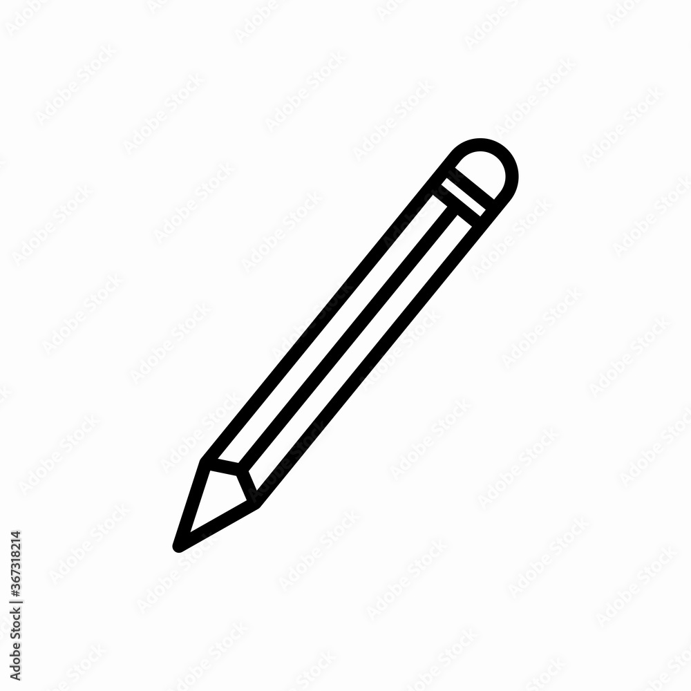 Obraz premium Outline pencil icon.Pencil vector illustration. Symbol for web and mobile