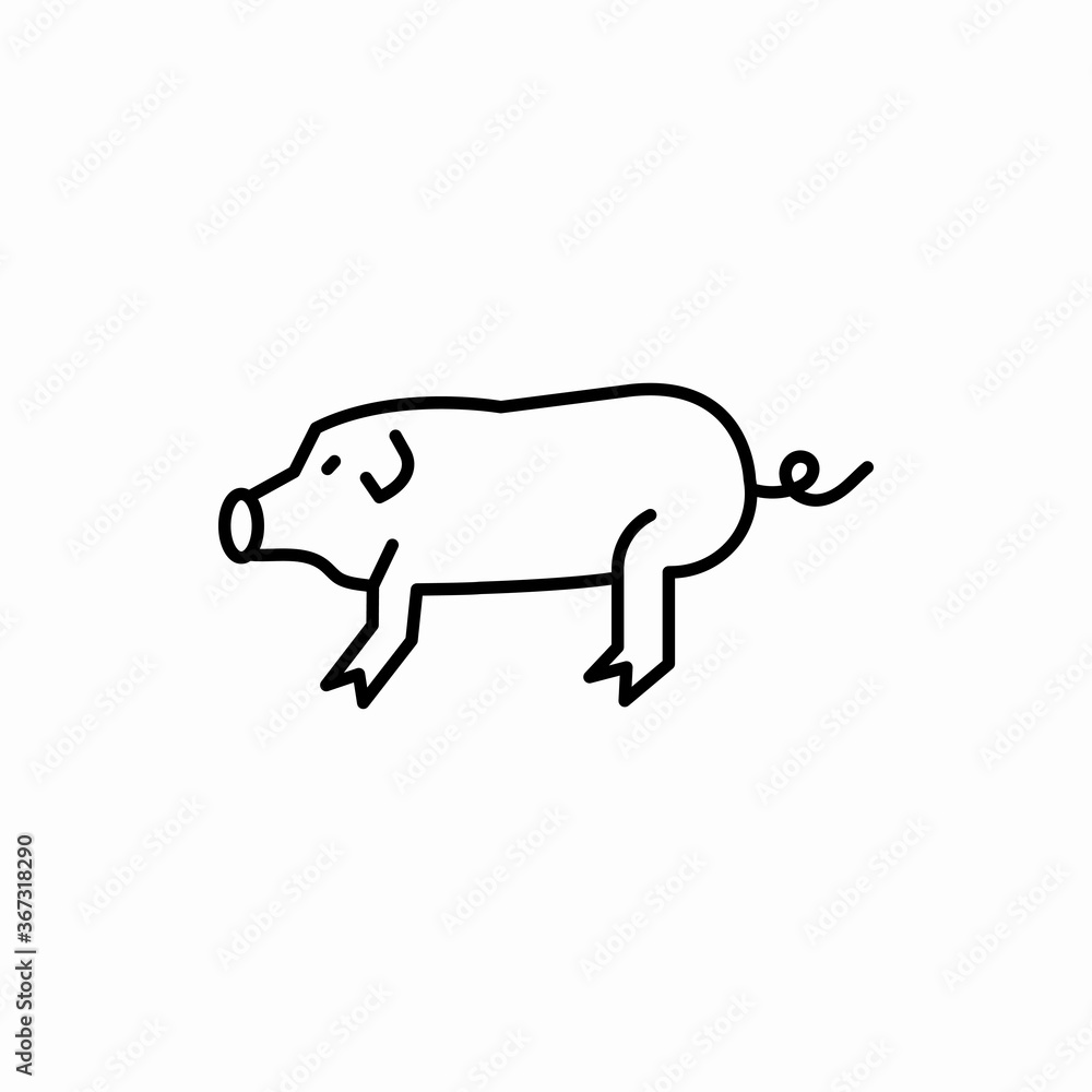 Outline pig icon.Pig vector illustration. Symbol for web and mobile