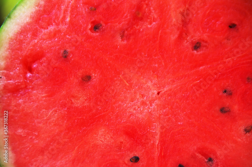 Close up view of delicious watermelon with seeds