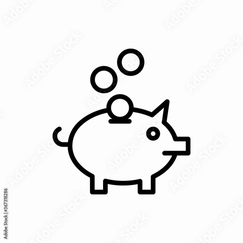 Outline pig bank icon.Pig bank vector illustration. Symbol for web and mobile