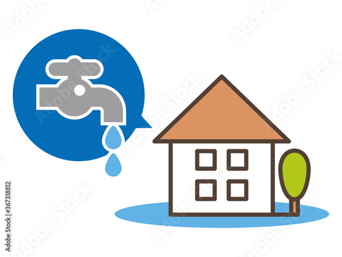 住宅の水漏れイメージ