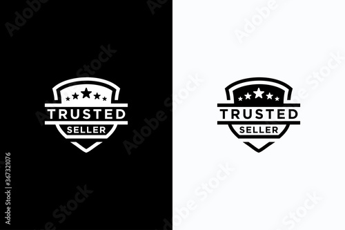 trusted seller logo design vector template