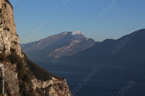 italian montains with blue sky, beautiful mountains of Italy, landscape of the Italian mountains