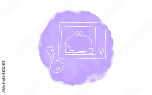 アナログ手書き風のゆるいタッチのアイコン：コインロッカー