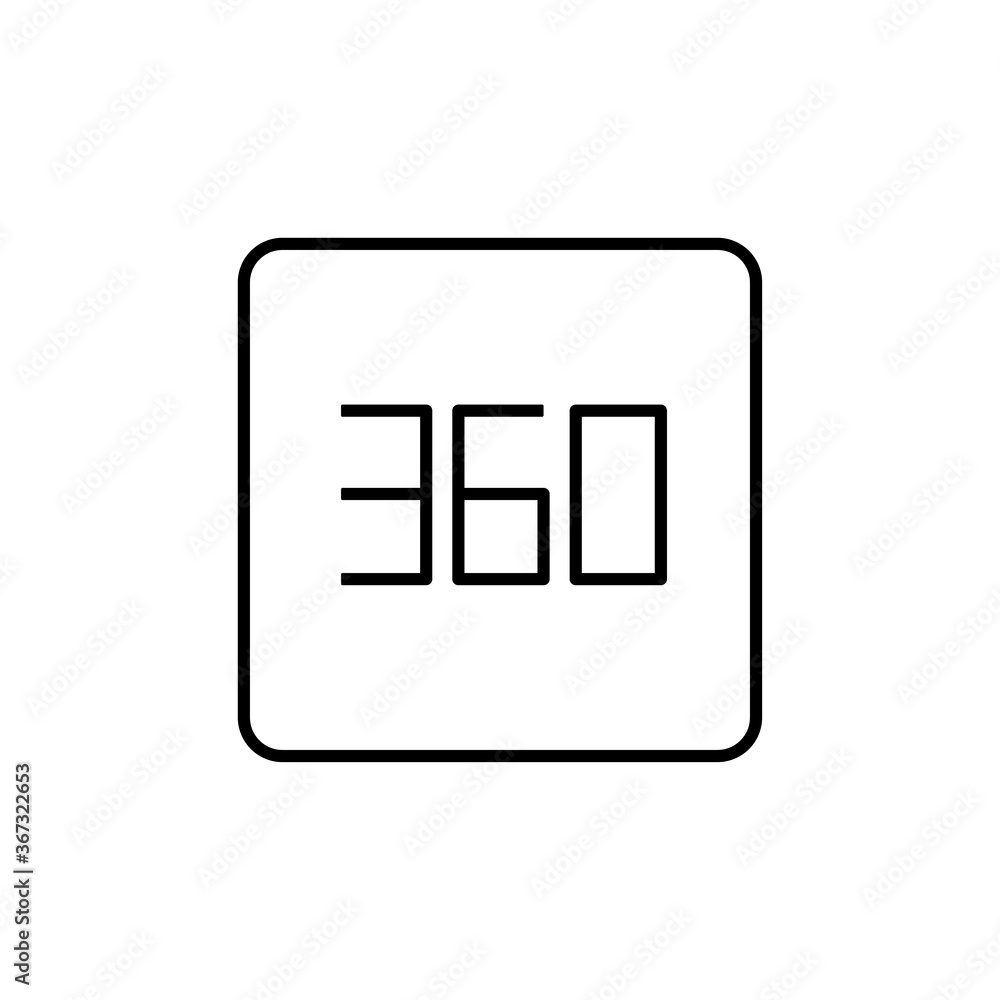 360 degree icon. VR technology. Vector illustration 360 degree icon. VR technology. Vector illustration
