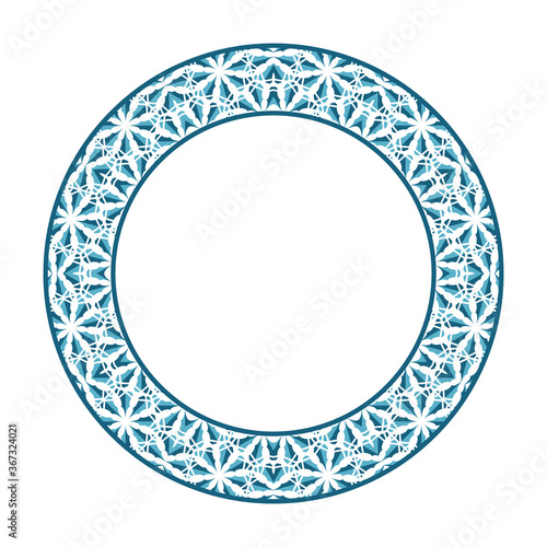 Vector Asian Tribal Circular Frame