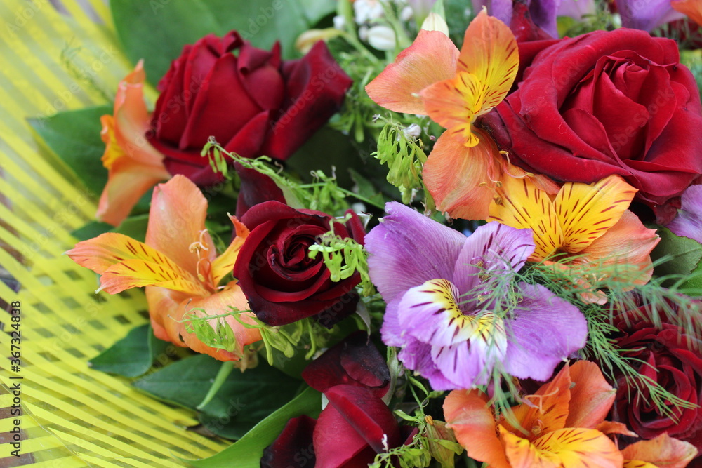 Smart background of lovely bouquet of flowers Smart background of lovely bouquet of flowers