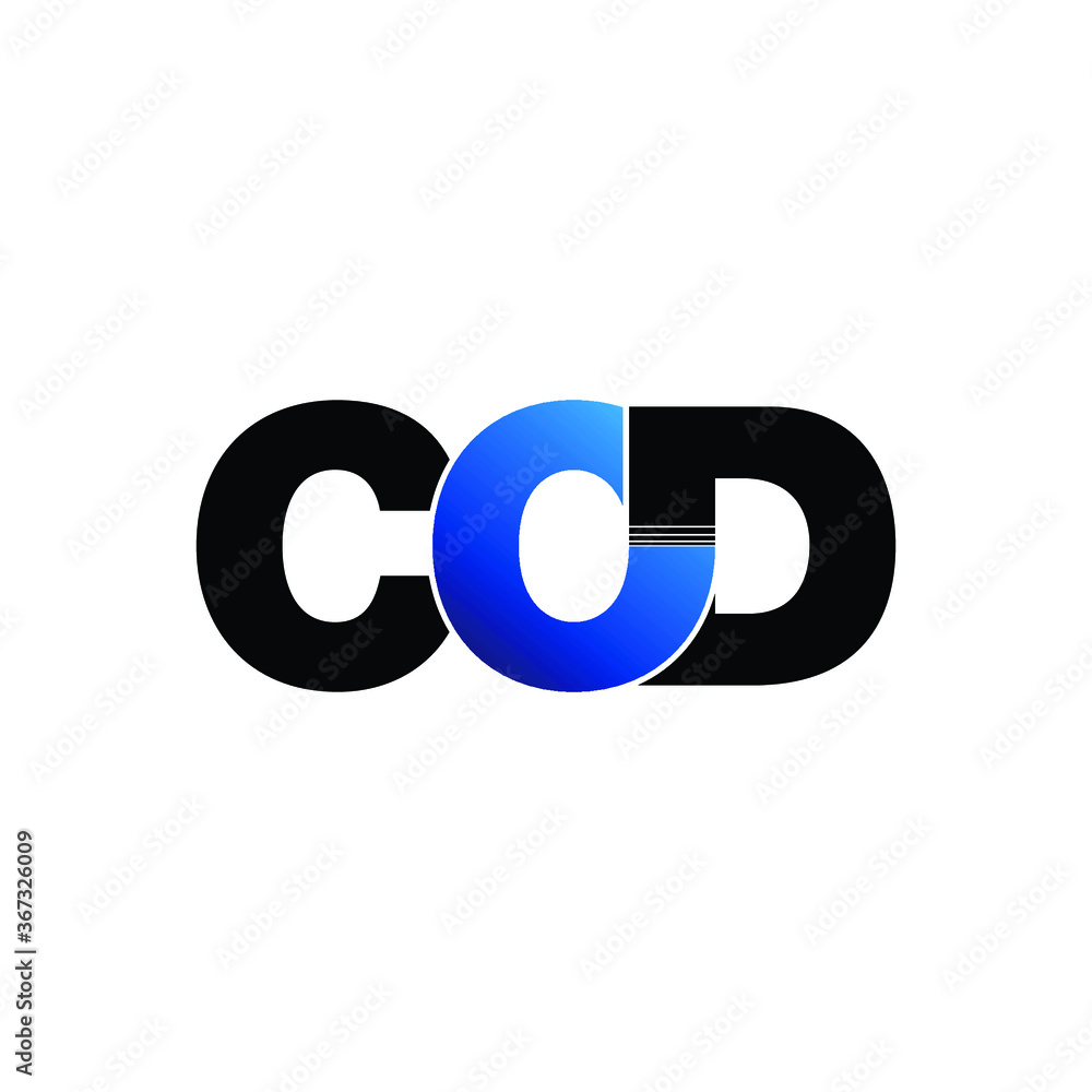 Letter COD simple logo icon design vector Letter COD simple logo icon design vector