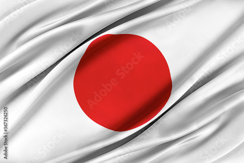 Colorful Japan flag waving in the wind. 3D illustration. Free Download Colorful Japan flag waving in the wind. 3D illustration. - GFXLoad