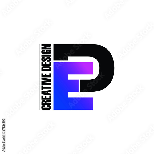 Letter ED simple monogram logo design vector