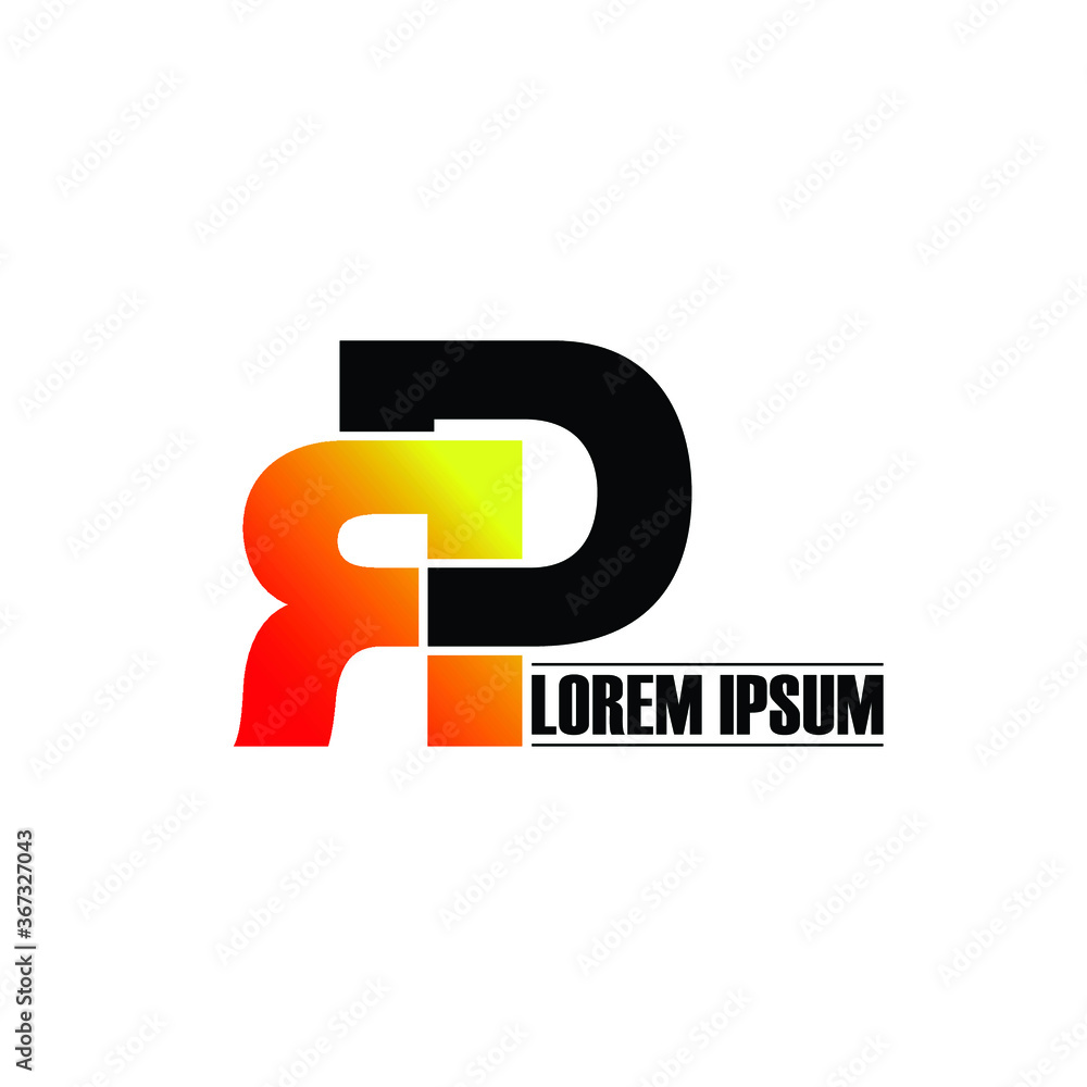 Letter RD simple logo icon design vector Letter RD simple logo icon design vector