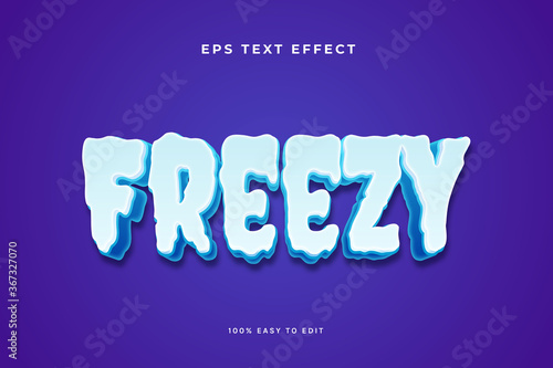 Freezy cold ice text effect
