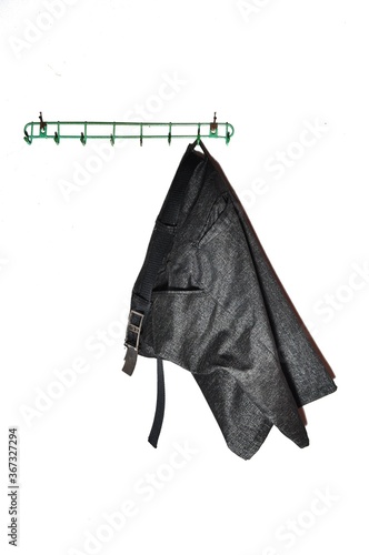 Men Shorts hanging isolated on white background
