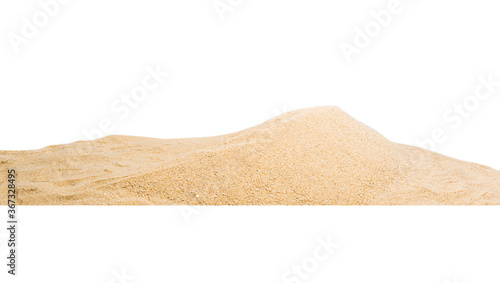 Pile sand dune isolated on white