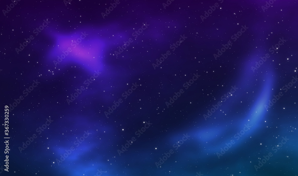 Fototapeta premium Spacescape illustration design with beautiful galaxy