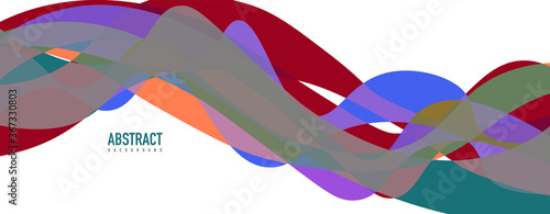 Fototapeta Naklejka Na Ścianę i Meble -  Fluid wave colorful abstract background. Dynamic colorful vibrant vector design