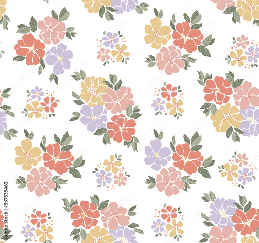 Obraz premium Beautiful Ditzy floral pattern seamless