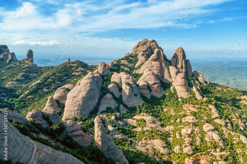 Rock mountain Montserrat Catalonia Spain. photo