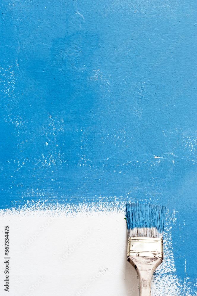 Paint brush on the wall
