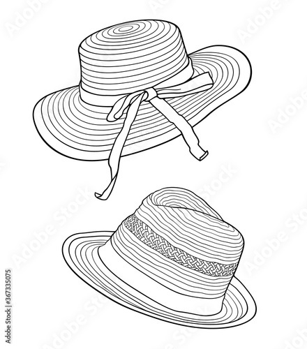 Hand drawn Hat cartoon vector