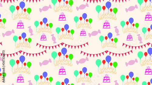 Happy Birthday Seamless Pattern