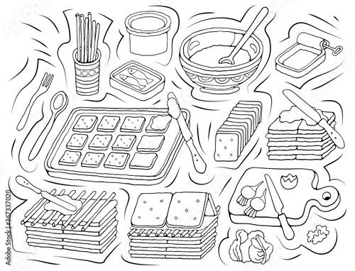 Home Cooking vector illustration