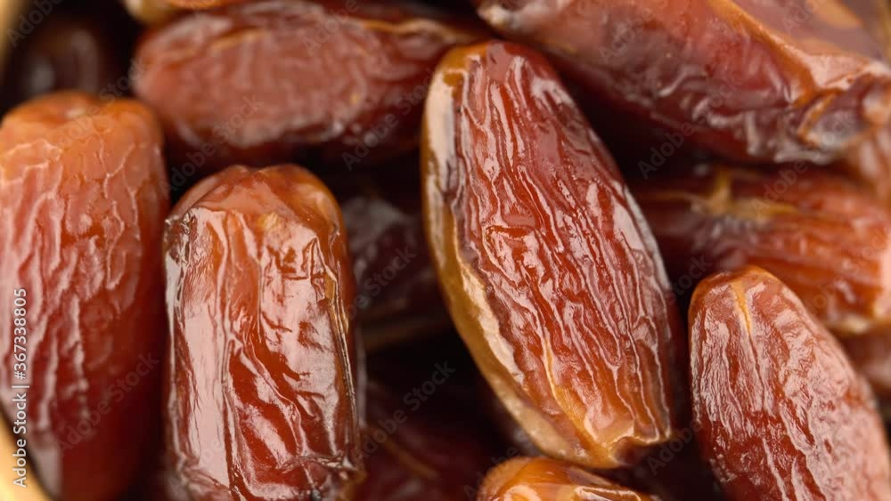 Ripe fresh Date fruit rotation close up. Ripe fresh Date fruit rotation close up.