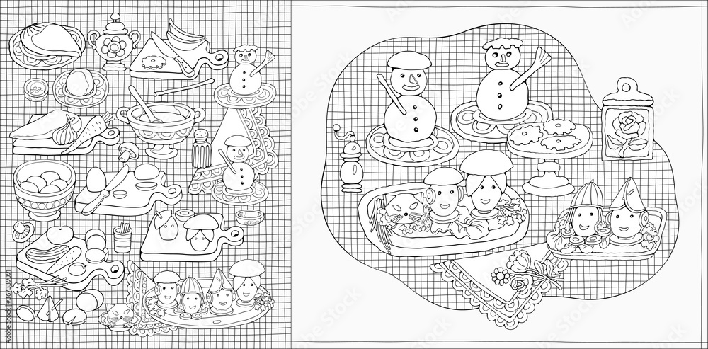 Fototapeta premium Home Cooking Still life vector illustration