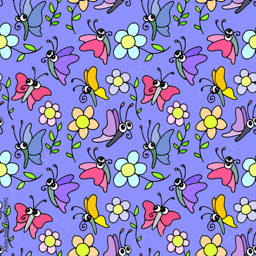 seamless pattern with flowers