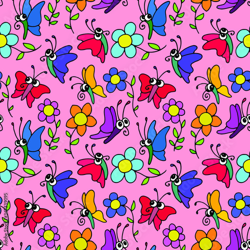 seamless pattern with flowers