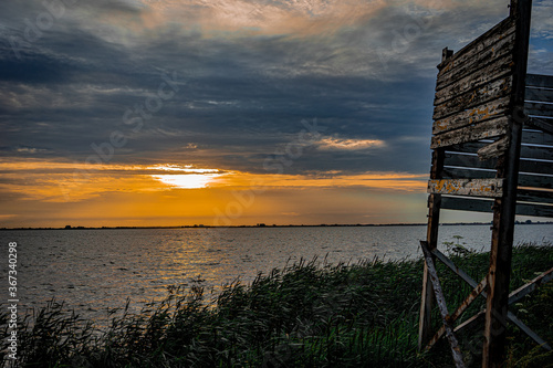 Plakat Sunset at Marken, the Netherlands