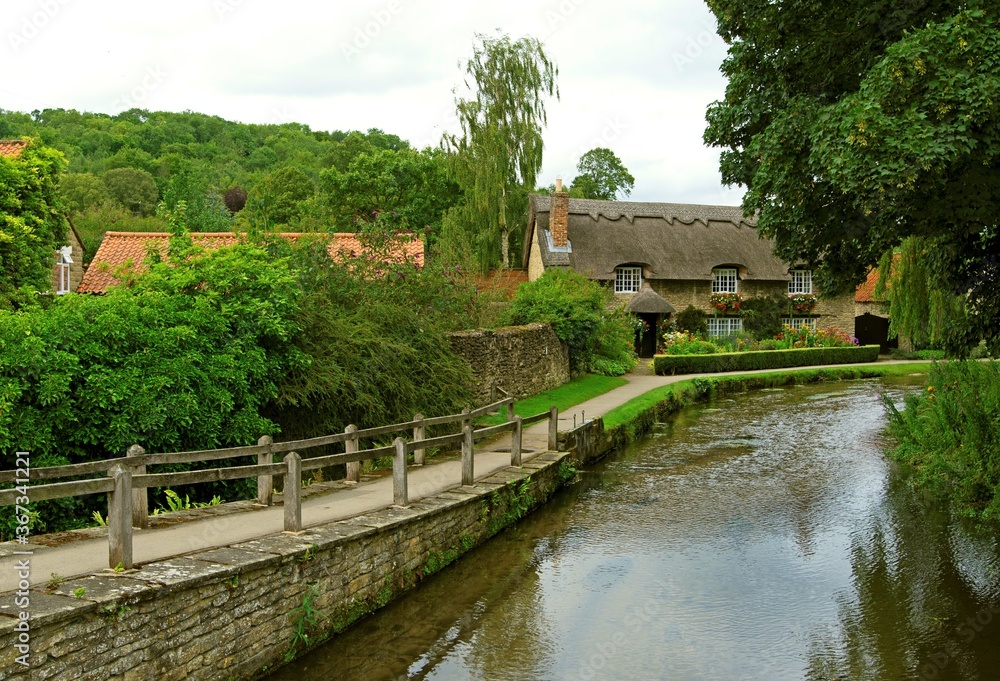 Riverside view, in Thornton-le-dale, North Yorkshire, England. Riverside view, in Thornton-le-dale, North Yorkshire, England.