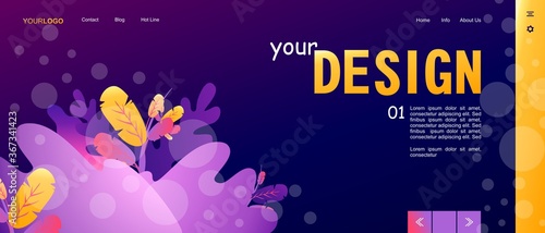 abstract homepage design template futuristic