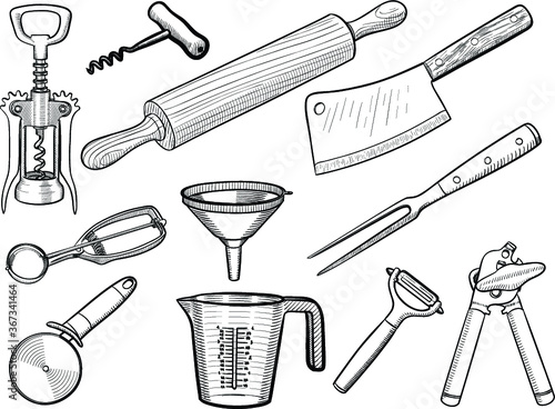 Kitchen utensil sketches