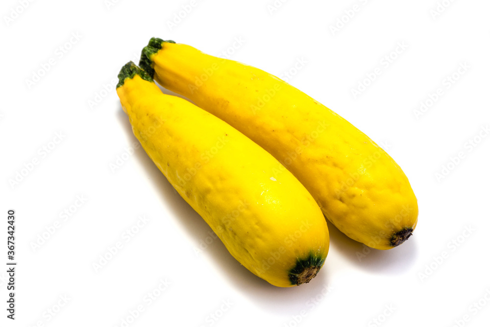 Yellow zucchini isolated on white background Yellow zucchini isolated on white background