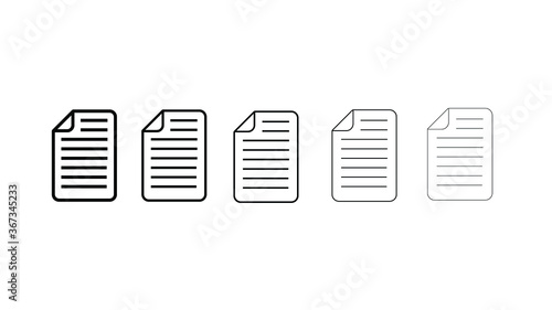 black icons docs for web. Vector illustration